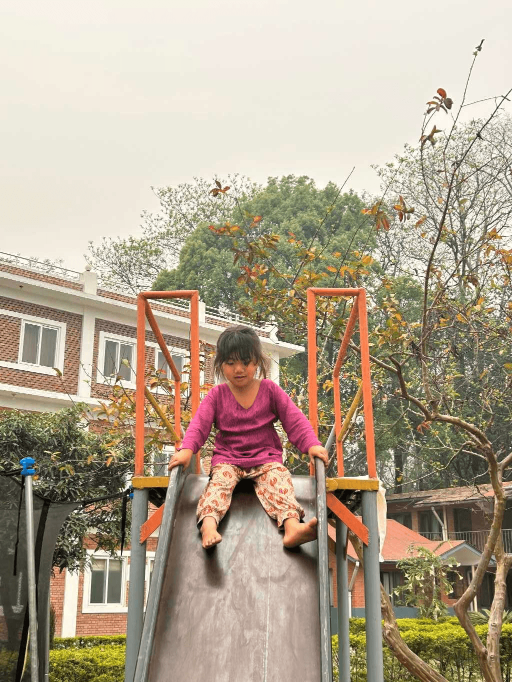 Aksha sliding down